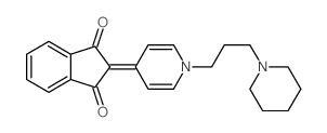 2-[1-[3-(1-piperidyl)propyl]pyridin-4-ylidene]indene-1,3-dione Structure