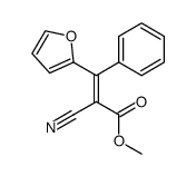 (E)-2-Cyano-3-furan-2-yl-3-phenyl-acrylic acid methyl ester Structure