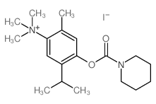 1-Piperidinecarboxylic acid, 6-(trimethylammonio)thymyl ester, iodide结构式