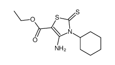 ethyl 4-amino-3-cyclohexyl-2-sulfanylidene-1,3-thiazole-5-carboxylate结构式