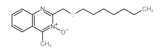 Quinazoline, 2-[(heptylthio)methyl]-4-methyl-, 3-oxide Structure