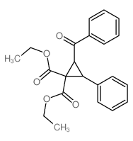 1,1-Cyclopropanedicarboxylicacid, 2-benzoyl-3-phenyl-, 1,1-diethyl ester结构式