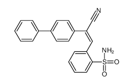 2-[2-cyano-2-(4-phenylphenyl)ethenyl]benzenesulfonamide Structure