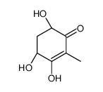 (4S,6S)-3,4,6-trihydroxy-2-methylcyclohex-2-en-1-one结构式