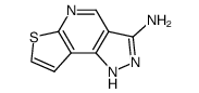 3-amino-1H-pyrazolo[3,4-d]thieno[2,3-b]pyridine结构式