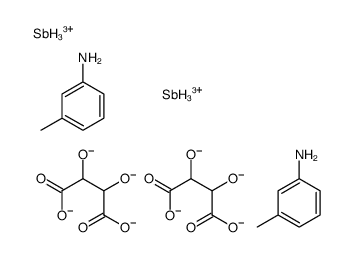 antimony(3+),2,3-dioxidobutanedioate,hydron,3-methylaniline结构式
