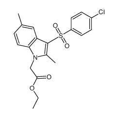 3-[(4-chlorophenyl)sulfonyl]-2,5-dimethyl-1H-indol-1-acetic acid ethyl ester结构式