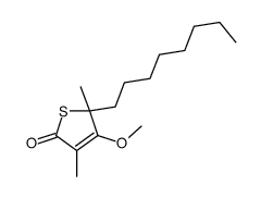 4-methoxy-3,5-dimethyl-5-octylthiophen-2-one Structure