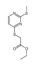 ethyl 2-(2-methylsulfanylpyrimidin-4-yl)sulfanylacetate结构式