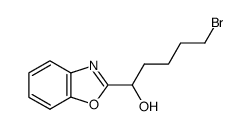1-(1,3-benzoxazol-2-yl)-5-bromopentan-1-ol Structure