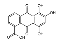 5,6,8-trihydroxy-9,10-dioxoanthracene-1-carboxylic acid Structure