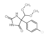 2,4-Imidazolidinedione,5-(4-chlorophenyl)-5-(dimethoxymethyl)- Structure