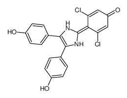 4-[4,5-bis(4-hydroxyphenyl)-1,3-dihydroimidazol-2-ylidene]-3,5-dichlorocyclohexa-2,5-dien-1-one Structure