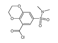 7-dimethylsulfamoyl-1,4-benzodioxane-5-carbonyl chloride结构式