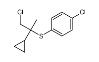 1-chloro-4-(1-chloro-2-cyclopropylpropan-2-yl)sulfanylbenzene结构式