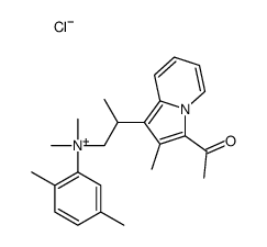 2-(3-acetyl-2-methylindolizin-1-yl)propyl-(2,5-dimethylphenyl)-dimethylazanium,chloride结构式