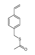 S-[(4-ethenylphenyl)methyl] ethanethioate structure