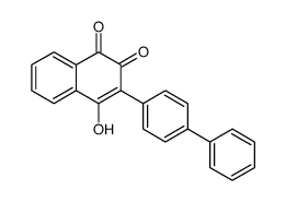 4-hydroxy-3-(4-phenylphenyl)naphthalene-1,2-dione结构式