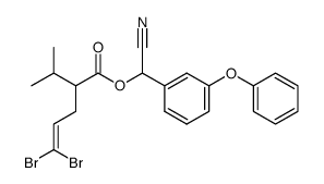 5,5-Dibromo-2-isopropyl-pent-4-enoic acid cyano-(3-phenoxy-phenyl)-methyl ester Structure