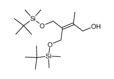 4-(tert-Butyl-dimethyl-silanyloxy)-3-(tert-butyl-dimethyl-silanyloxymethyl)-2-methyl-but-2-en-1-ol结构式
