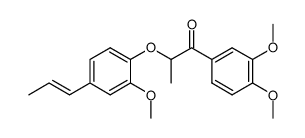 1-(3,4-dimethoxyphenyl)-2-{2-methoxy-4-[(1E)-prop-1-en-1-yl]phenoxy}propan-1-one Structure