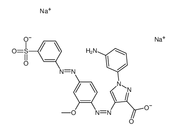 disodium 1-(3-aminophenyl)-4-[[2-methoxy-4-[(3-sulphonatophenyl)azo]phenyl]azo]-1H-pyrazole-3-carboxylate picture