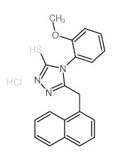 4-(2-methoxyphenyl)-5-(naphthalen-1-ylmethyl)-2H-1,2,4-triazole-3-thione结构式
