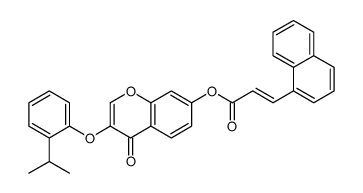[4-oxo-3-(2-propan-2-ylphenoxy)chromen-7-yl] 3-naphthalen-1-ylprop-2-enoate结构式