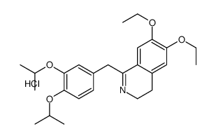 1-[[3,4-di(propan-2-yloxy)phenyl]methyl]-6,7-diethoxy-3,4-dihydroisoquinoline,hydrochloride结构式
