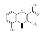 4H-1-Benzopyran-4-one,2-acetyl-5-hydroxy-3-methyl- Structure