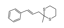 2-methyl-2-(3-phenylprop-2-enyl)-1,3-dithiane结构式