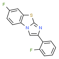 7-FLUORO-2-(2-FLUOROPHENYL)IMIDAZO[2,1-B]BENZOTHIAZOLE结构式