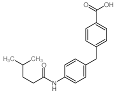 4-[[4-(4-methylpentanoylamino)phenyl]methyl]benzoic acid结构式