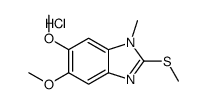 5,6-dimethoxy-3-methyl-2-methylsulfanyl-1H-benzimidazol-3-ium,chloride结构式