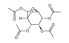 .beta.-D-Glucopyranose, 6-C-(acetyloxy)-1,6-anhydro-, triacetate, (S)- Structure