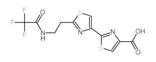 2-[2-[2-[(2,2,2-trifluoroacetyl)amino]ethyl]-1,3-thiazol-4-yl]-1,3-thiazole-4-carboxylic acid structure