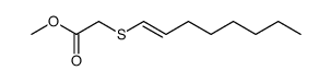 (E)-methyl 2-(oct-1-enylthio)acetate结构式