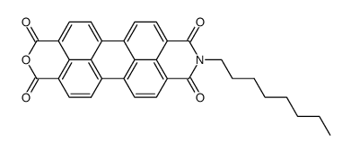 N-octyl-3,4:9,10-perylenetetracarboxylic monoanhydride monoimide结构式