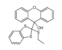 9-(2-(ethylthio)benzo[d][1,3]dithiol-2-yl)-9H-xanthen-9-ol Structure