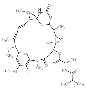 Maytansine, N(2)-deacetyl-N(2)-demethyl-15-methoxy-N(2)-(2-methyl-1-oxoprop yl)- Structure