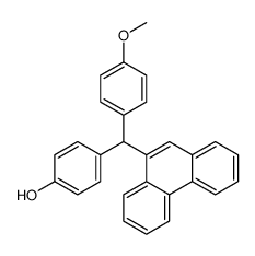 4-[(4-methoxyphenyl)-phenanthren-9-ylmethyl]phenol结构式