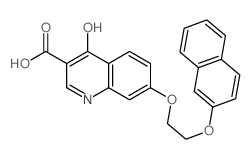3-Quinolinecarboxylicacid, 4-hydroxy-7-[2-(2-naphthalenyloxy)ethoxy]- structure