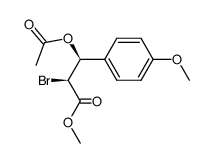 (2S,3S)-methyl 3-acetoxy-2-bromo-3-(4-methoxyphenyl)-propanoate Structure