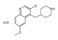 3-chloro-6-methoxy-4-(piperidin-4-ylmethyl)quinoline,hydrochloride Structure