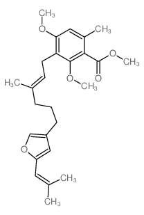 methyl 2,4-dimethoxy-6-methyl-3-[3-methyl-6-[5-(2-methylprop-1-enyl)-3-furyl]hex-2-enyl]benzoate picture