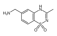 6-(Aminomethyl)-3-methyl-1,2,4-benzothiadiazine-1,1-dioxide hydrochlor ide结构式