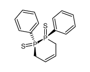 trans-1,2,3,6-tetrahydro-1,2-diphenyl-1λ,2λ-diphosphorin 1,2-disulfide结构式