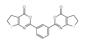 4H-Thieno(2,3-d)(1,3)oxazin-4-one, 2,2-(1,3-phenylene)bis(5,6-dihydro- Structure