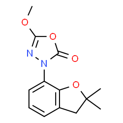 1,3,4-Oxadiazol-2(3H)-one, 3-(2,3-dihydro-2,2-dimethyl-7-benzofuranyl)-5-methoxy- Structure