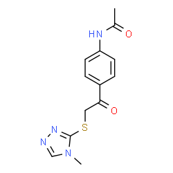 N-(4-(2-((4-methyl-4H-1,2,4-triazol-3-yl)thio)acetyl)phenyl)acetamide结构式